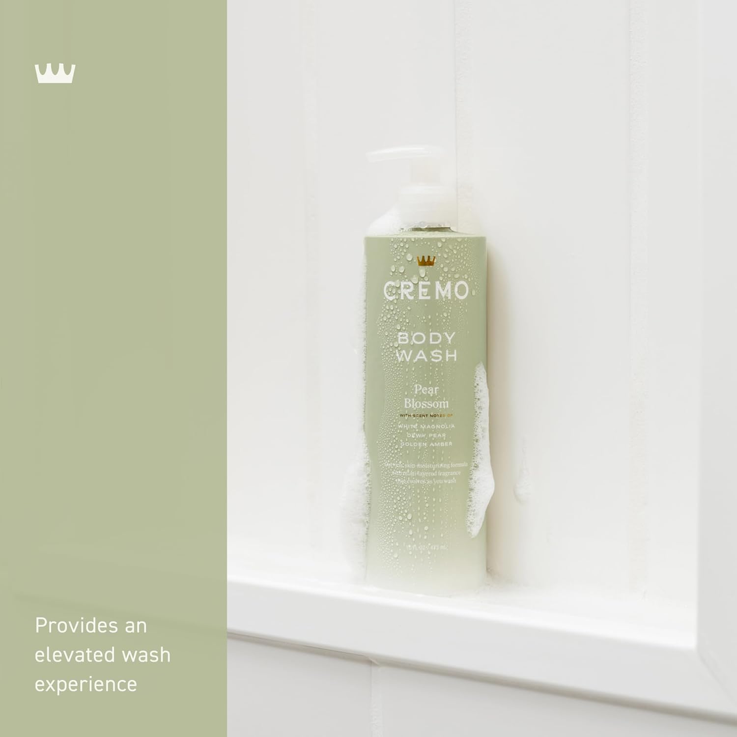 Cremo Pear Blossom Skin Moisturizing Body Wash for Women, Notes of Delicate Petals of Pear Blossoms, 16 Fl Oz - Image 3