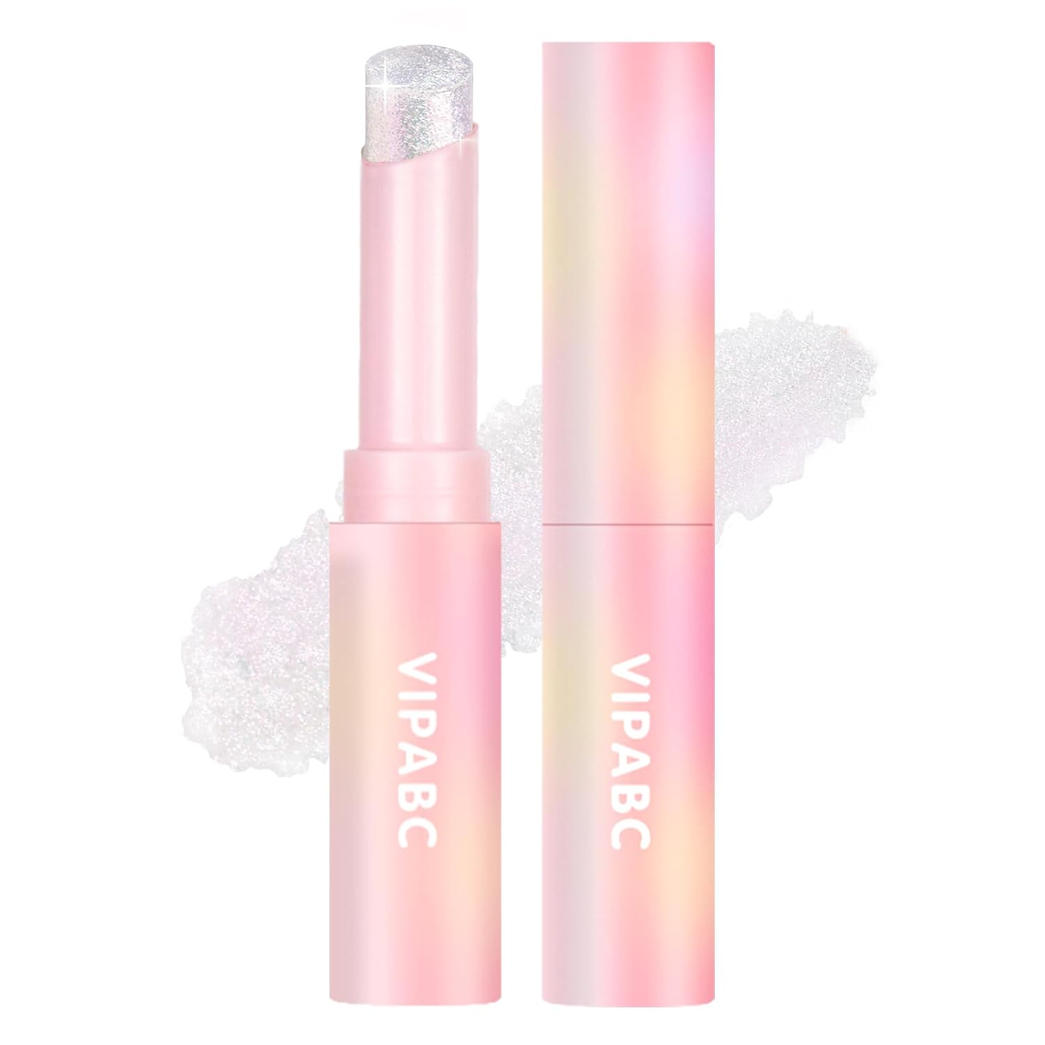 Crystal Jelly Glaze Eyeshadow Stick: Long Lasting Glitter Eye Shadow - Lightweight Highlighter Stick - Shimmering Skin Makeup for Eye, Body, Lip and Leg (01 RosyGem)