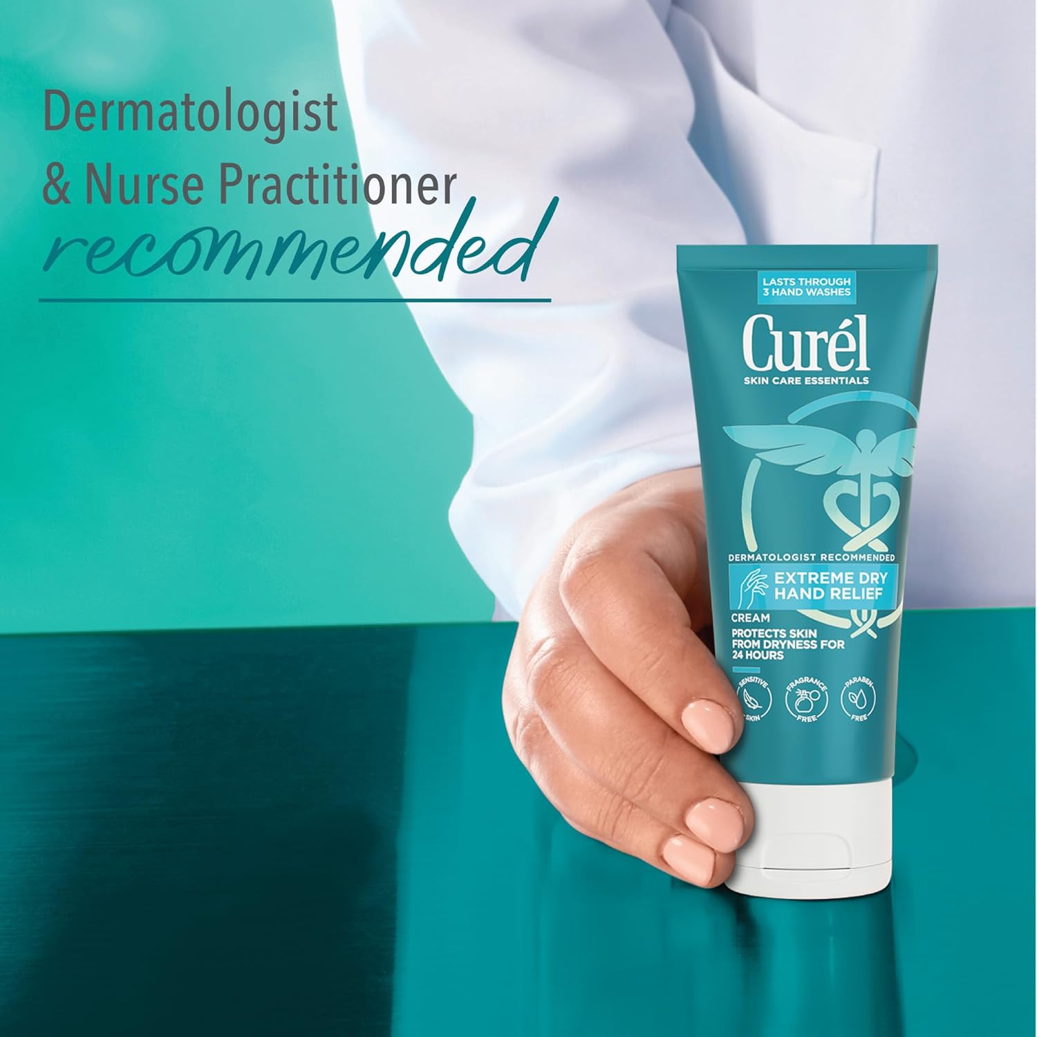 Curel Extreme Dry Hand Relief, Dermatologist Recommended, Long-Lasting Cream For Dry Hands, Paraben Free, Fragrance-Free Hand Lotion, 3 Oz - Image 6
