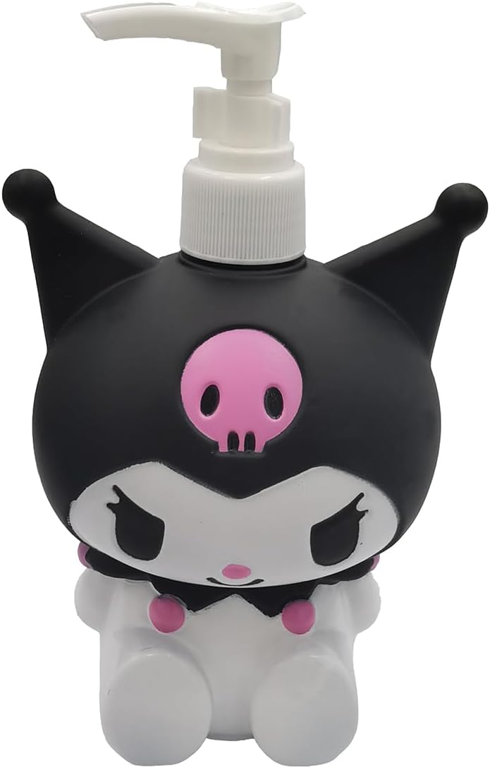 Cute Cartoon Animal Hand Soap Pump Lotion, Hand Soap, Shampoo, Shower Gel Dispenser, Cute Kumi Soap Dispenser Dinosaur Shaped Liquid Bottles Kids Empty Press Type Shampoo Bottles (Black Kulomi)