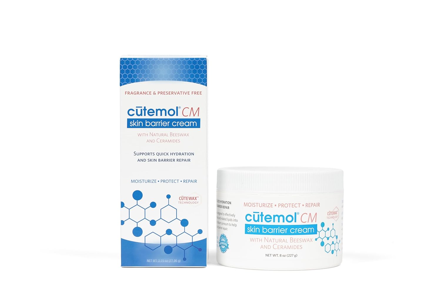 Cutemol CM Emollient Moisturizing Cream - For Severely Dry and Damaged Skin - Natural Beeswax Formulation containing Ceramides - Hydration for Cracked Hands and Feet, Eczema, Psoriasis (8 oz) - Image 7
