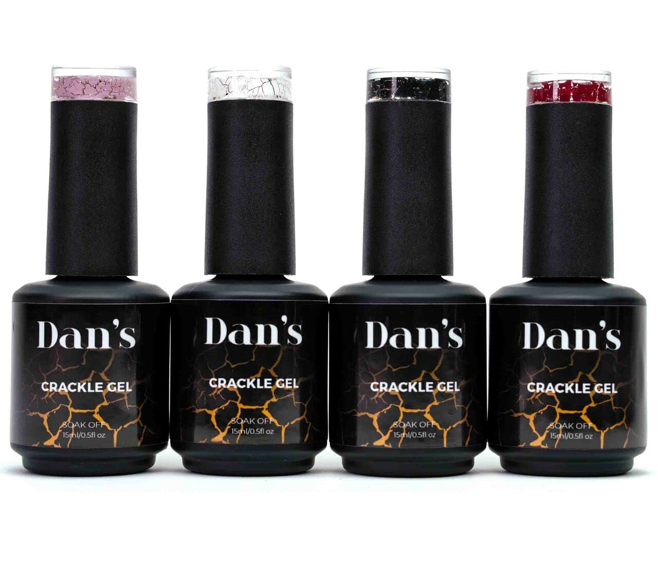 Dan's Nails 15ml White Crackle for Gel Polish Effect. Soak Off UV/LED for Professional Salon Manicure or Home Nail Art (White) - Image 6