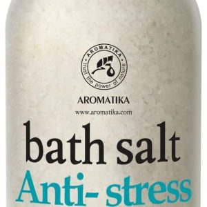 De-Stress Bath Salt 21.16 Oz w/Natural Rosemary & Juniper Oils - Natural Bath Sea Salts 600g - Best for Good Sleep - Relaxing - Calming - Body Care - Beauty - Aromatherapy