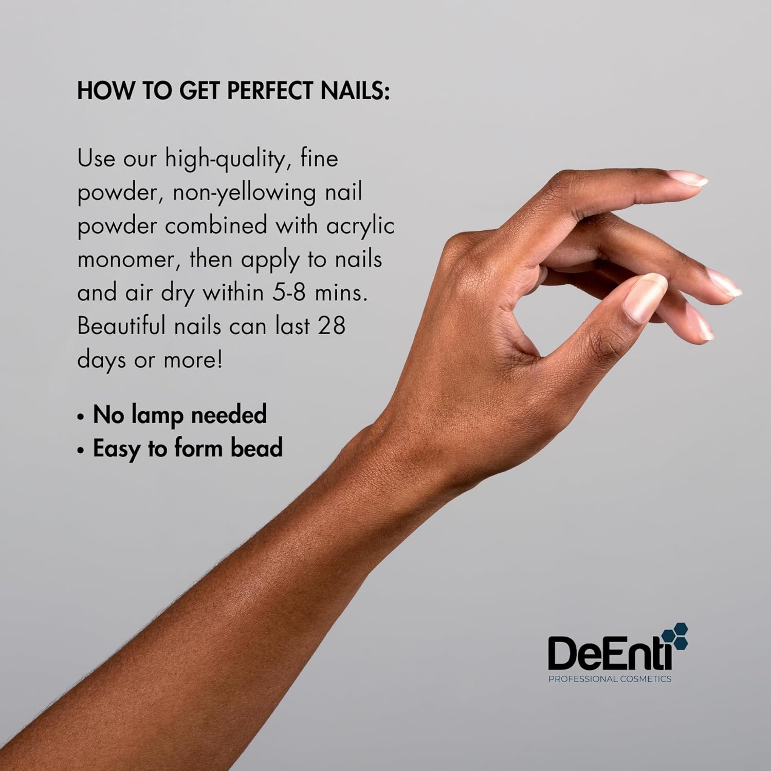 DeEnti 2oz Nude Acrylic Nail Powder for Durable Salon Quality Manicures and Extensions - Image 2