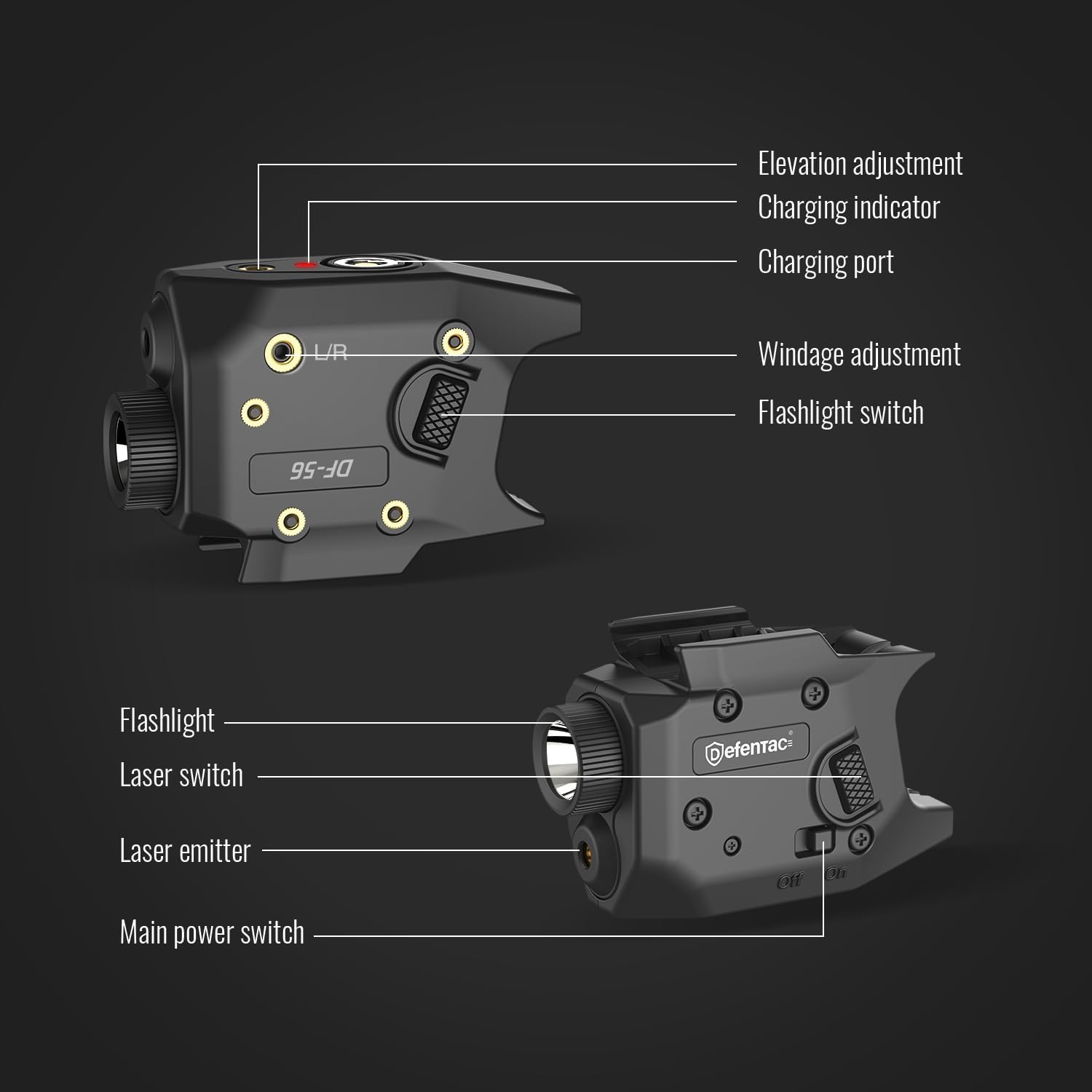 Defentac 600 Lumens Pistol Light Laser Combo is Compatible with Hellcat 3 Inch Micro-Compact Only - Image 5
