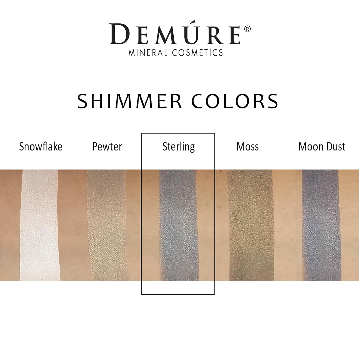 Demure Mineral Make Up (Sterling) Eye Shadow, Shimmer Eyeshadow, Loose Powder, Glitter Eyeshadow, Organic Makeup, Eye Makeup, Natural Makeup, Organic Eyeshadow, Natural Eyeshadow, Professional Makeup - Image 2