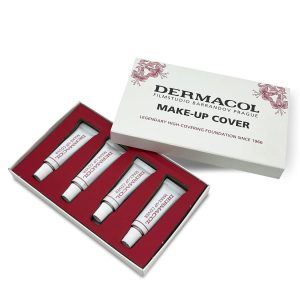 Dermacol Full Coverage Foundation - Tester (Light) | Long Lasting Waterproof Makeup Cover Cream SPF30 | Hypoallergenic & Light Weight Liquid | Tattoo, Acne, Spots, Under-eye Skin Cover-up - 4x4g