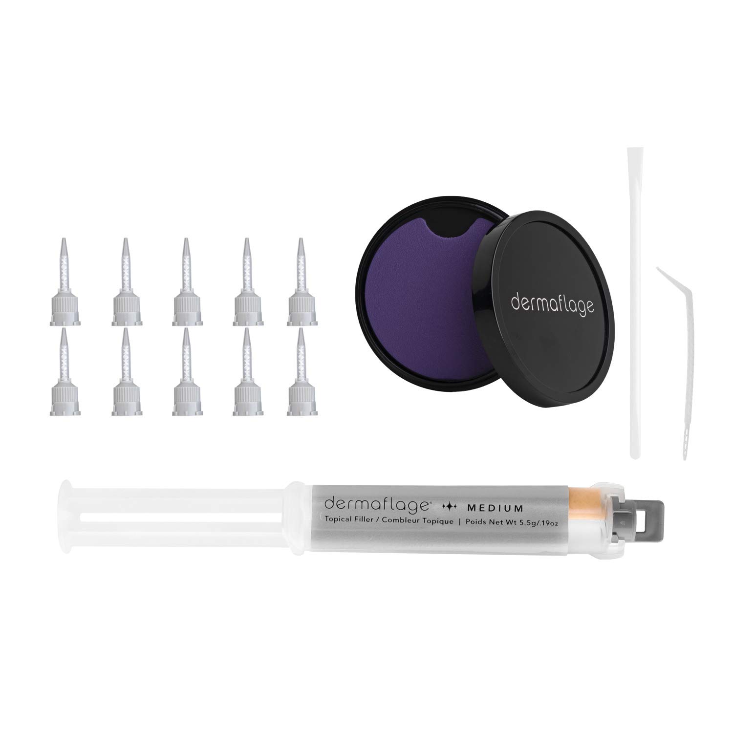 Dermaflage Scar Filler Kit - Medium - Deep Scar Cover and Waterproof Concealer for Acne Scars Wrinkles, and Ice Pick Scars Makeup, 1 mo supply - Image 3