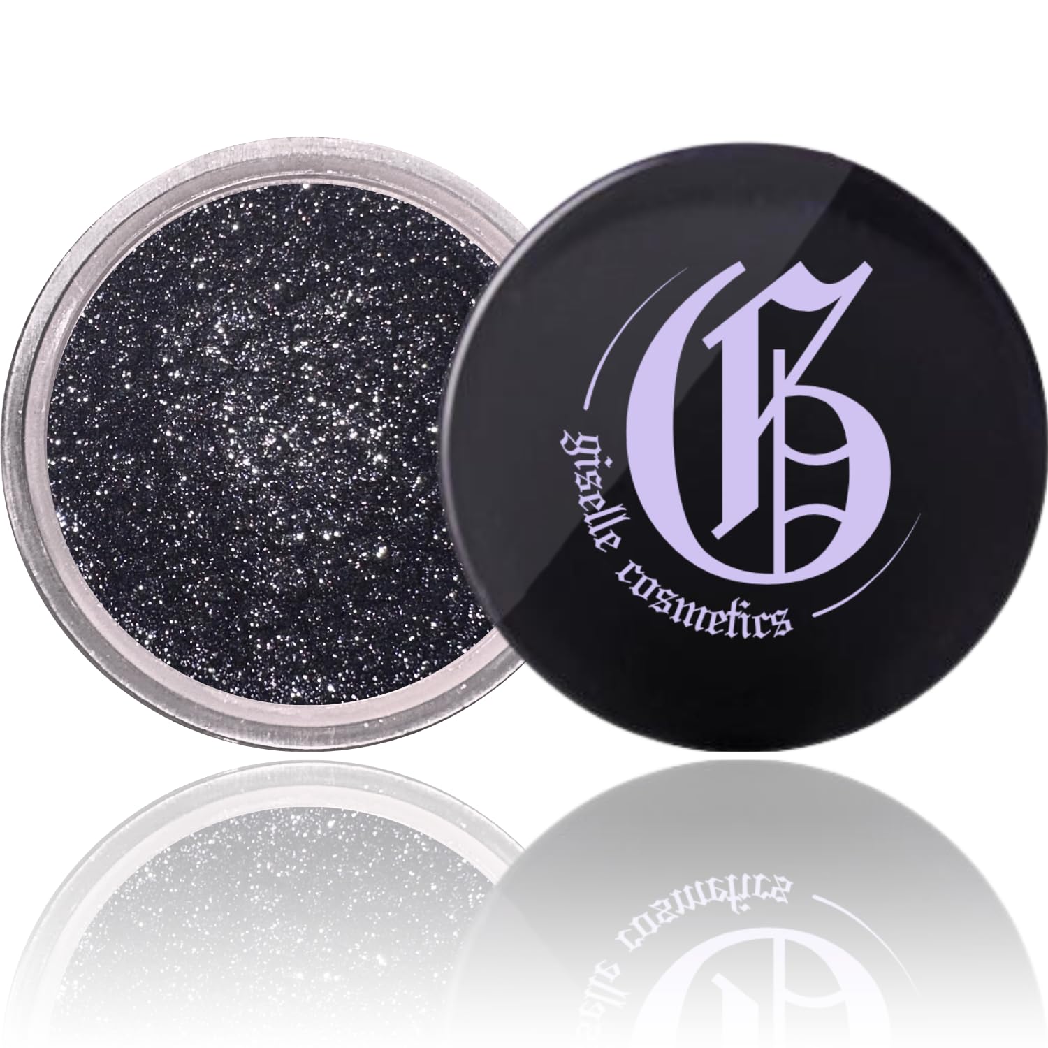 Diamond Dust Loose Powder Eyeshadow - Non Toxic, Organic Mineral Eye Shadow Palette with Shimmer, Glitter & Iridescent Shades - Moondust, Grey, Black & Light Grey Pigments - Image 6