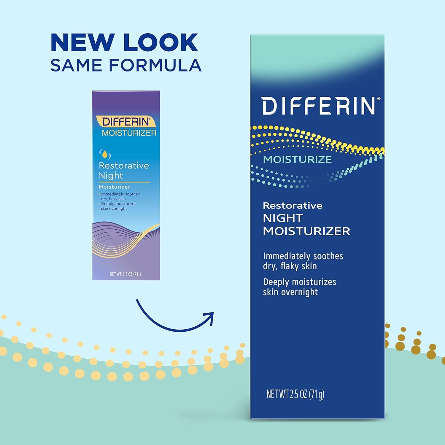 Differin Restorative Night Cream with Hyaluronic Acid for Sensitive Acne Prone Skin 2.5 oz - Image 2