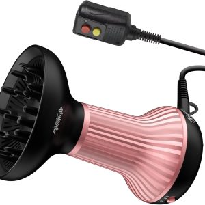 Diffuser Hair Dryer for Curly Hair with Ceramic Tips, Lightweight Elegance, 2-in-1, Gifts for Her, Reduces Frizz, Enhances Curls, Volumizes, Portable Hair Dryer, ALCI Safety Plug