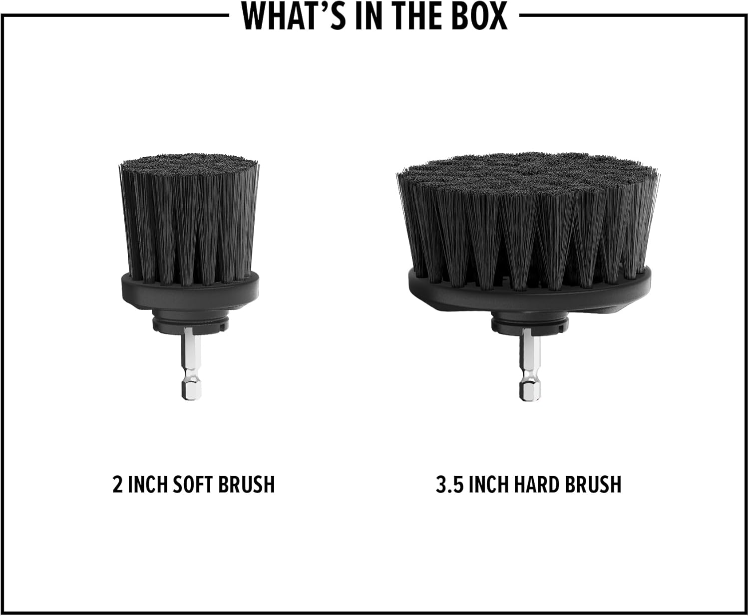 Dirt Devil Hard Bristle Cleaning Brush Set, 2 Piece, 2" and 3.5" Brushes Included, for Use on Brick, Grout, Cast Iron and More, Heavy Duty Cleaning, Scrubber Brush Drill Attachment for Cleaning - Image 8