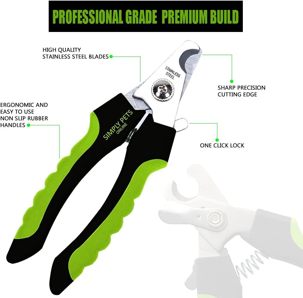 Dog Nail Clippers with Safety Guard - Superior Sharpness - Veterinarian Designed - for Medium and Large Dogs - Professional Stainless Steel Dog Nail Trimmers - Image 2