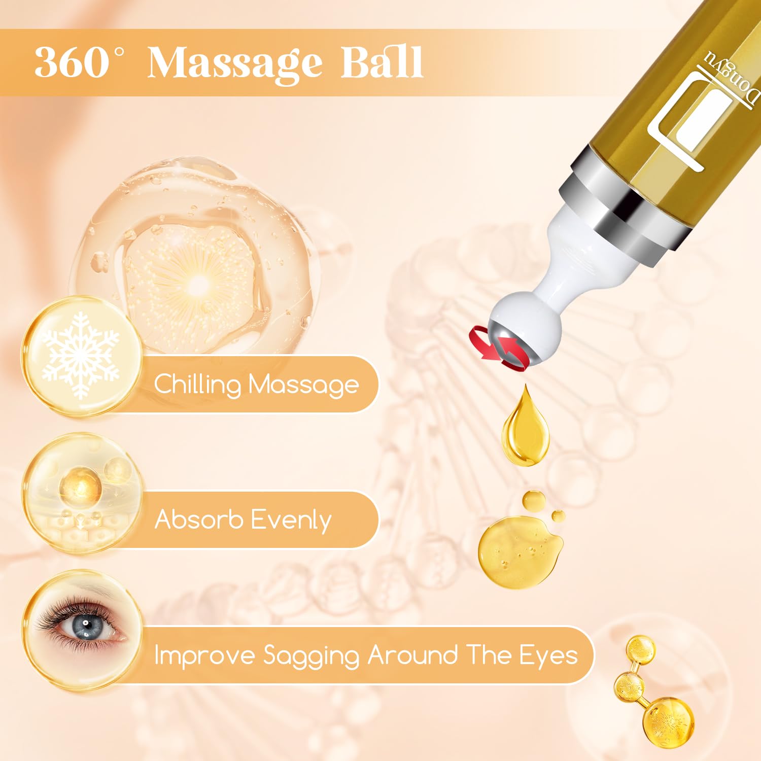 Dongyu Anti-Aging Retinol Eye Cream: Under Eye Cream for Wrinkles Fine Lines at Night - Daily Firming Eye Serum for Puffiness Eye Bags - Image 2