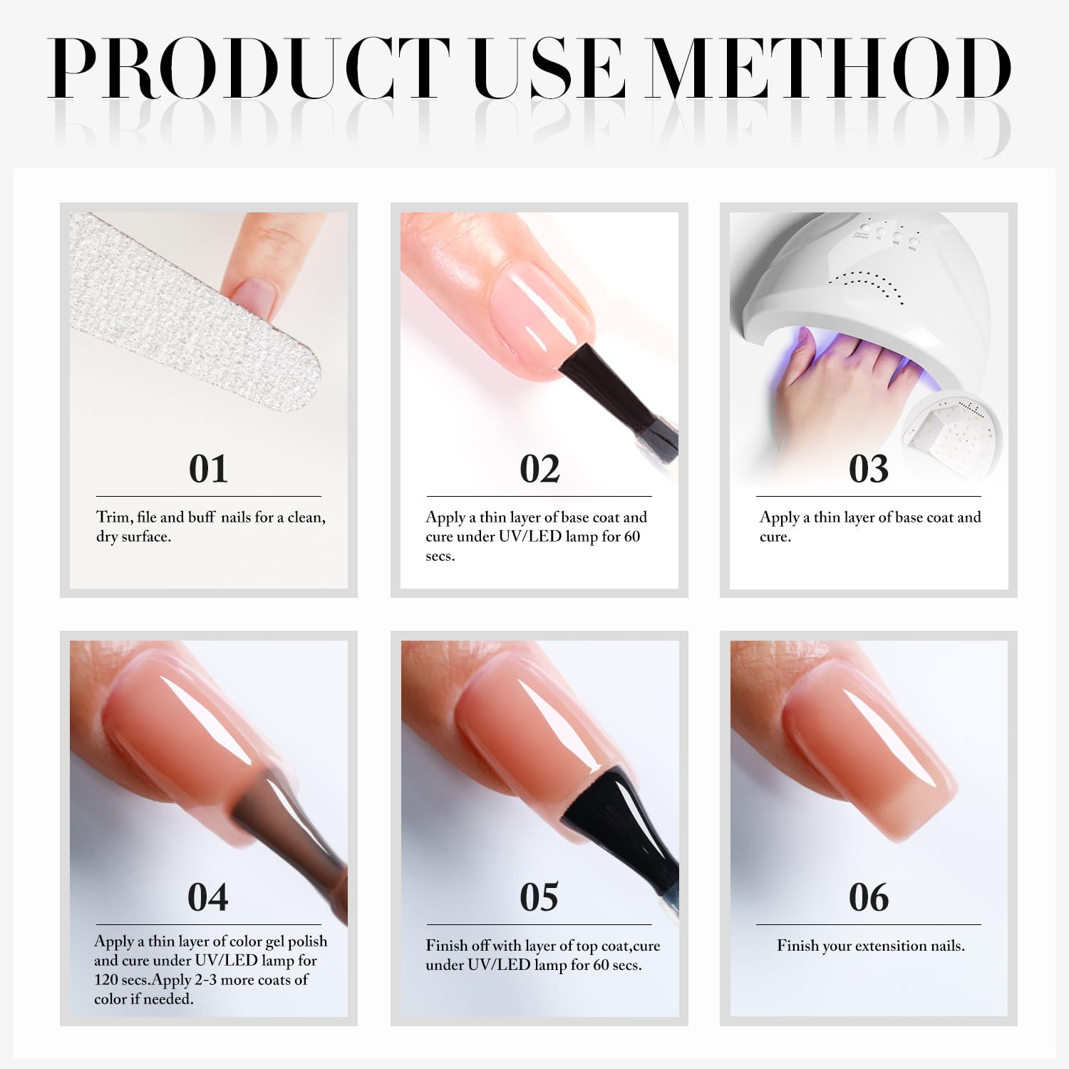 Double Rhythm Translucent Gel Polish Sheer Neutral Natural Light Milky Same Color Same Bottle 15ML Jelly Nail Polish Nail Art DIY at Home (Milky White-A1367) - Image 9