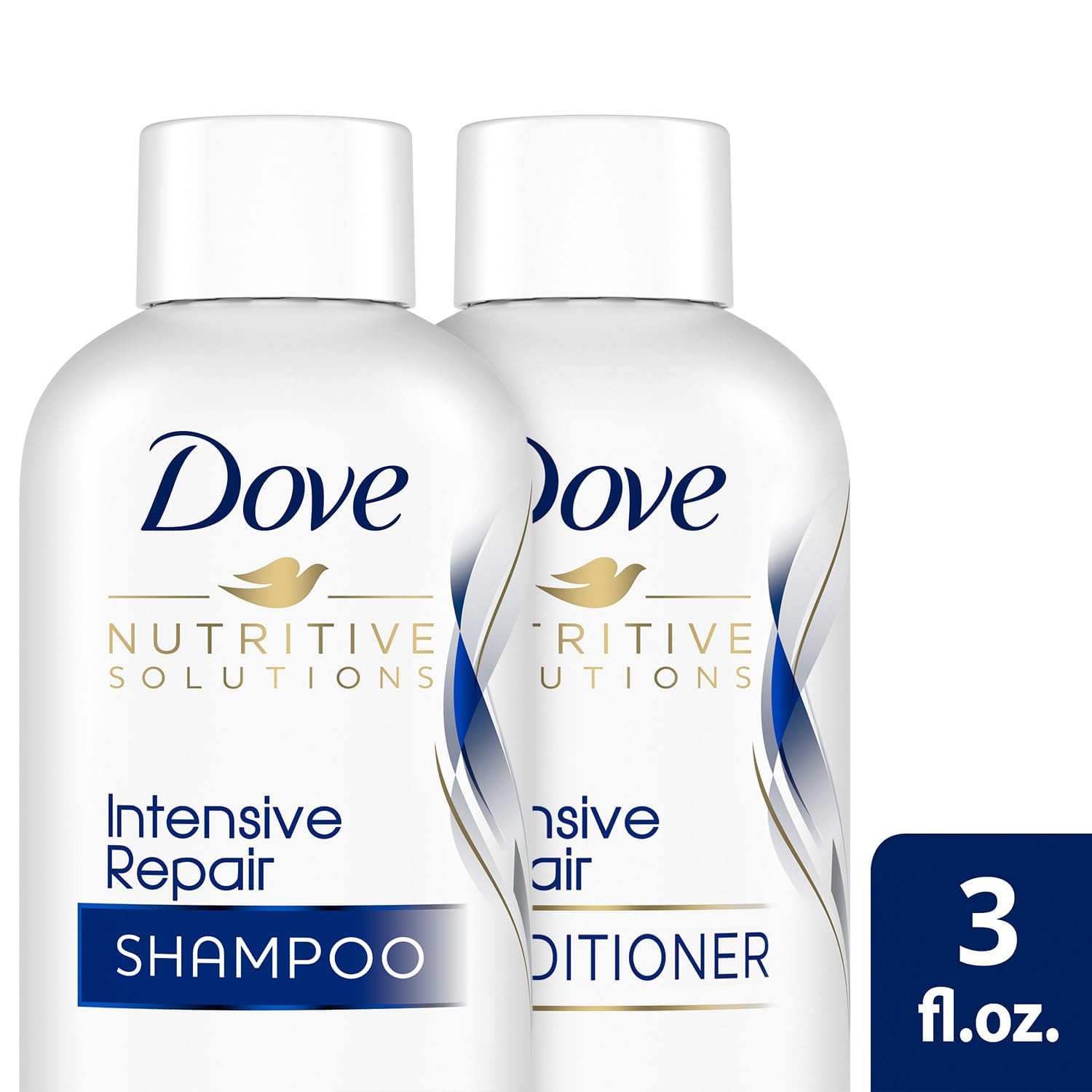 Dove Travel Essentials Shampoo and Conditioner Set – Dove Nutritive Solutions Intensive Repair for Damaged Hair, 3 Oz Ea - Image 4