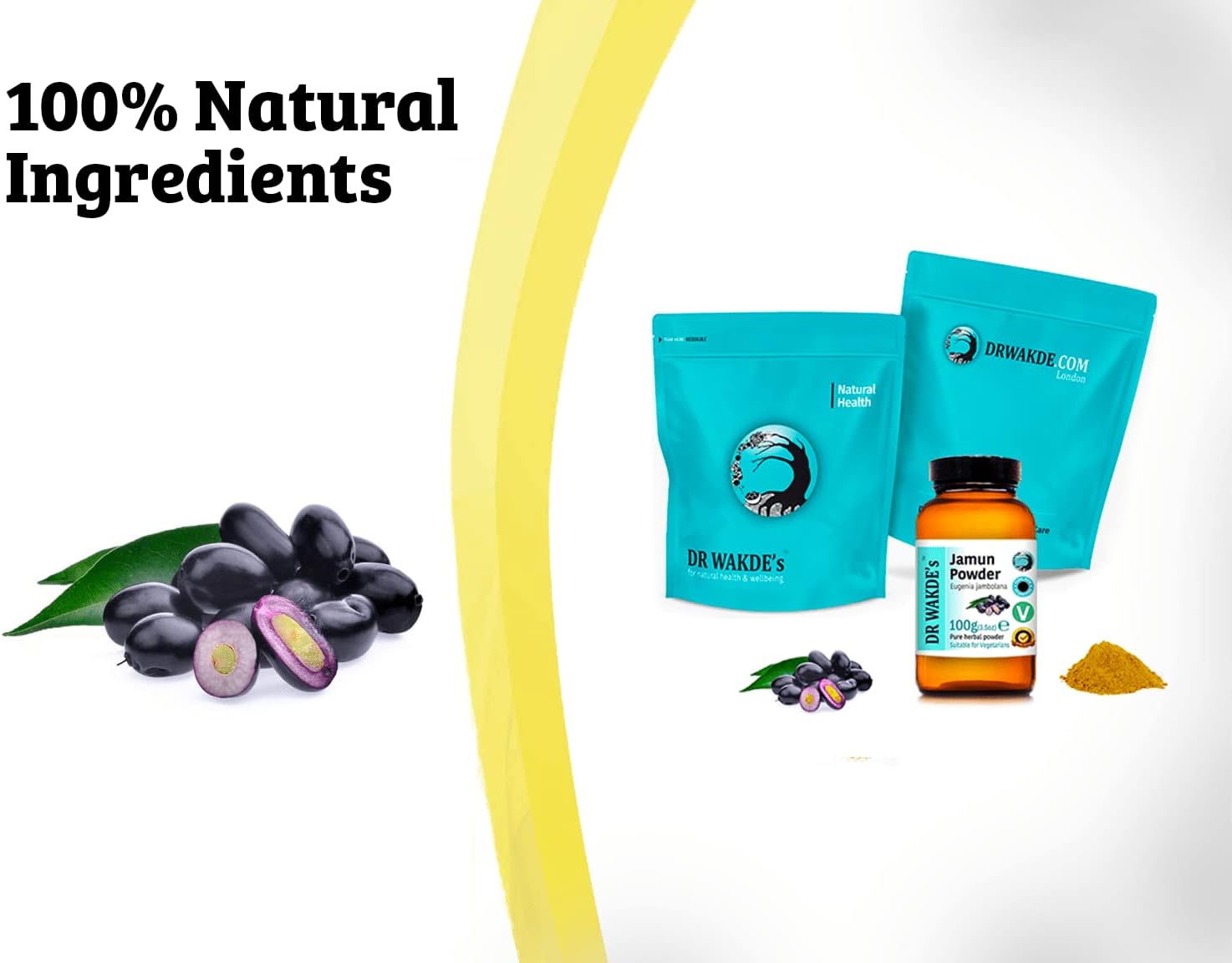 DR WAKDE'S Jamun Powder (Black Plum | Eugenia Jambolana) - 500g (1.1lb) | Pure, Raw & Dried Powder | Natural Aroma and Freshness | Fine Powder | Vegan | Premium Grade | Nothing Added, Nothing Removed - Image 4