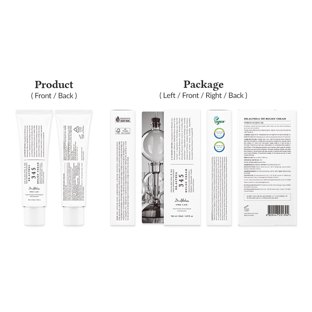Dr.Althea 345 Relief Cream | Daily Face Moisturizer | Blemish Relief Care | Soothing Recovery & Moisture with Niacinamide, Panthenol | Korean Vegan Skin Care for All Skin Types | 1.7 Fl Oz (Pack of 1) - Image 7