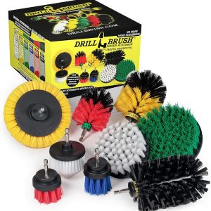 Drill Brush Power Scrubber by Useful Products - Carpet Cleaner - Car Cleaning Brush Kit - Grill Brush - Oven Cleaner - Shower Cleaner - Household Cleaning Tools - Drill Brush Set - Grill Scrub Brush