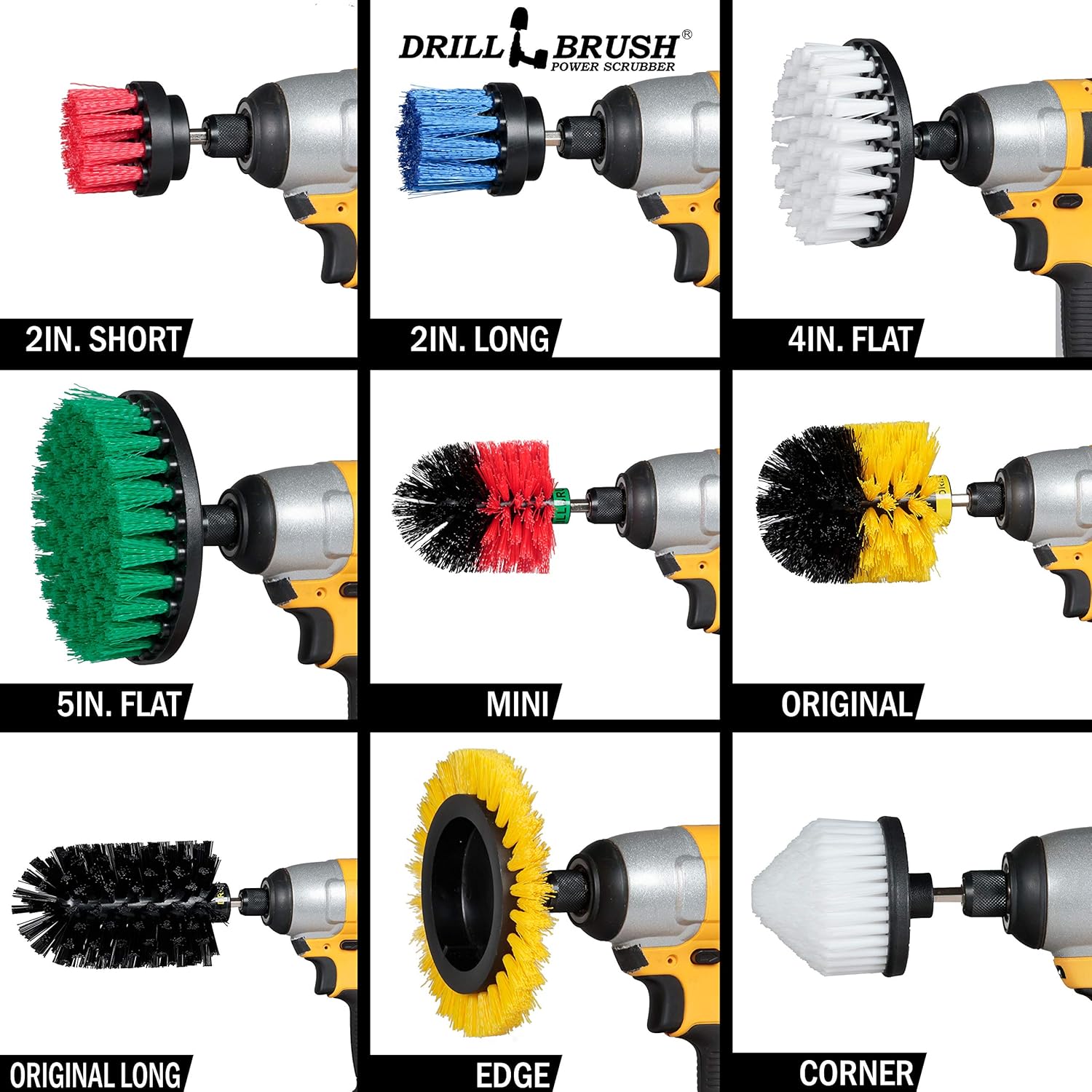 Drill Brush Power Scrubber by Useful Products - Carpet Cleaner - Car Cleaning Brush Kit - Grill Brush - Oven Cleaner - Shower Cleaner - Household Cleaning Tools - Drill Brush Set - Grill Scrub Brush - Image 7