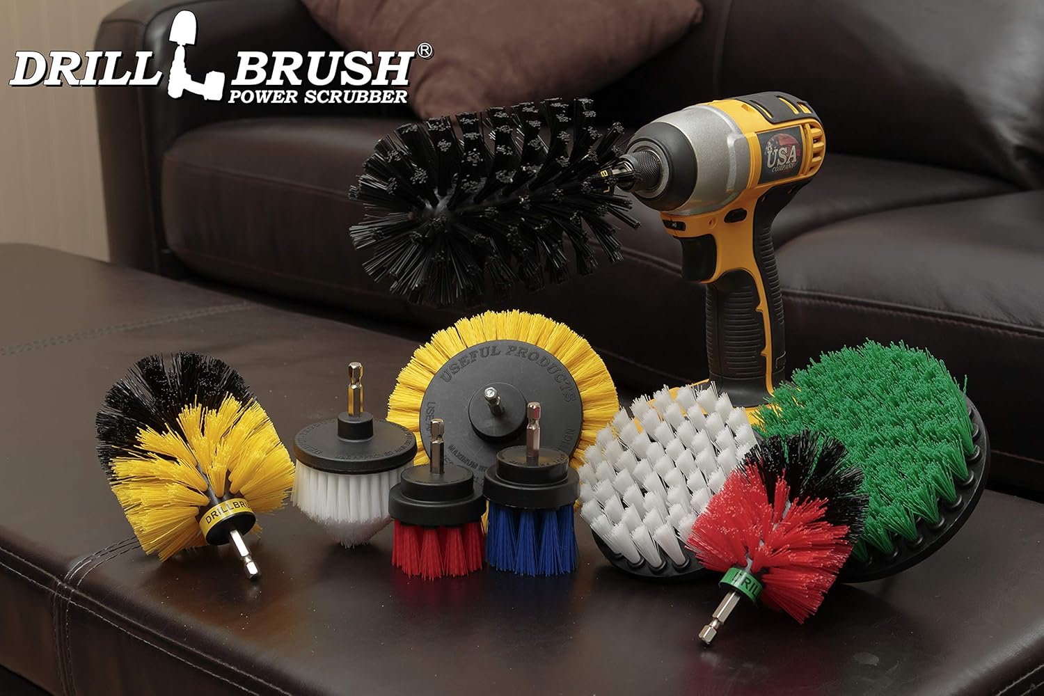 Drill Brush Power Scrubber by Useful Products - Carpet Cleaner - Car Cleaning Brush Kit - Grill Brush - Oven Cleaner - Shower Cleaner - Household Cleaning Tools - Drill Brush Set - Grill Scrub Brush - Image 6