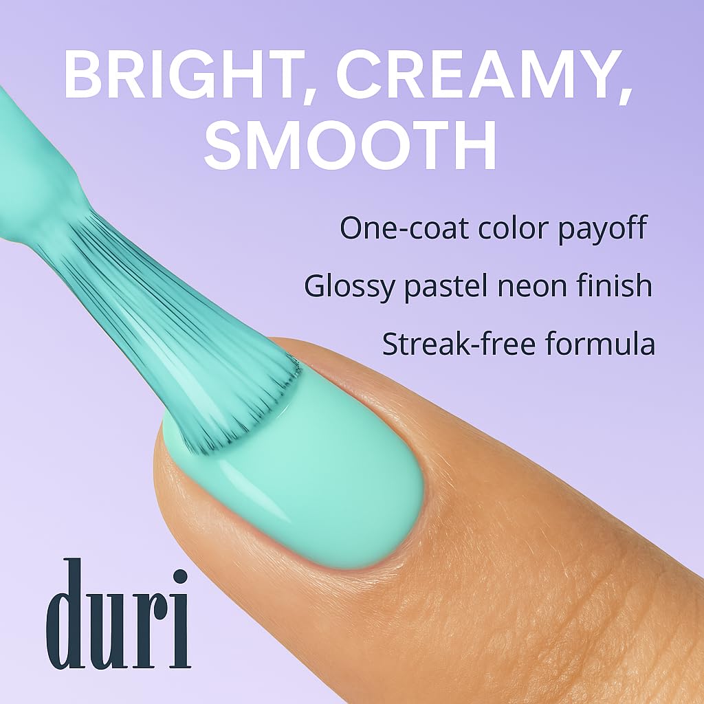 duri Nail Polish, 599 Call Me Maybe, Pastel Coral Shade, Long Lasting - Image 7
