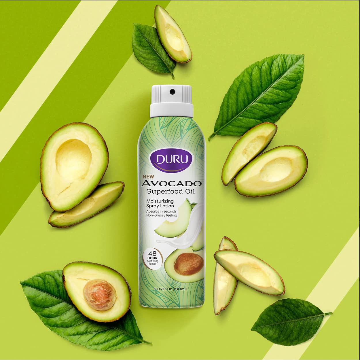 Duru Avocado Moisturizing Spray Lotion - Spray Moisturizer Avocado Oil Lotion 48 Hour Moisture Body Lotion - Image 4