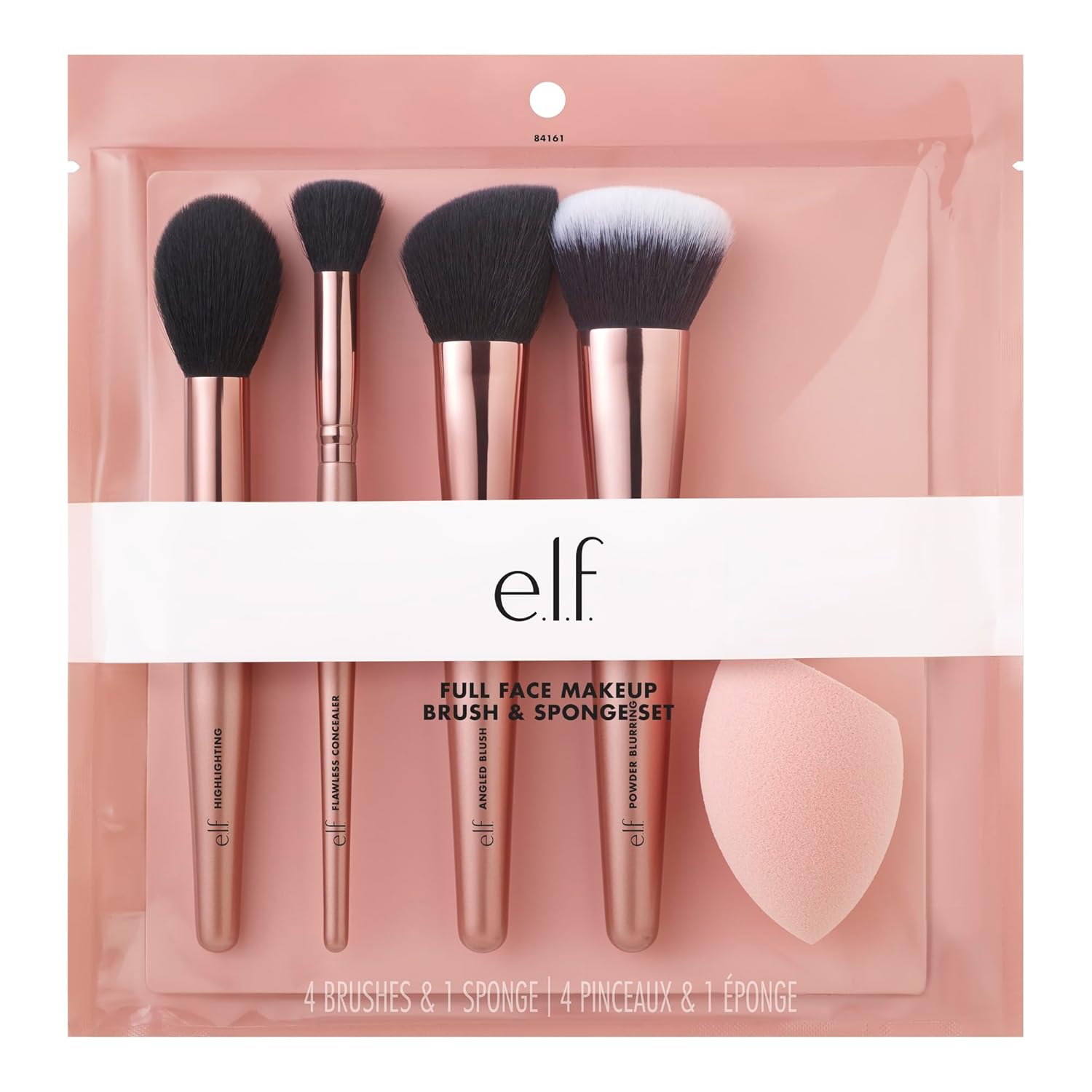 e.l.f. Complexion Essentials Brush & Sponge Set, Concealer, Powder, Blush & Highlighter Brushes & Total Face Sponge, Vegan & Cruelty-Free - Image 5