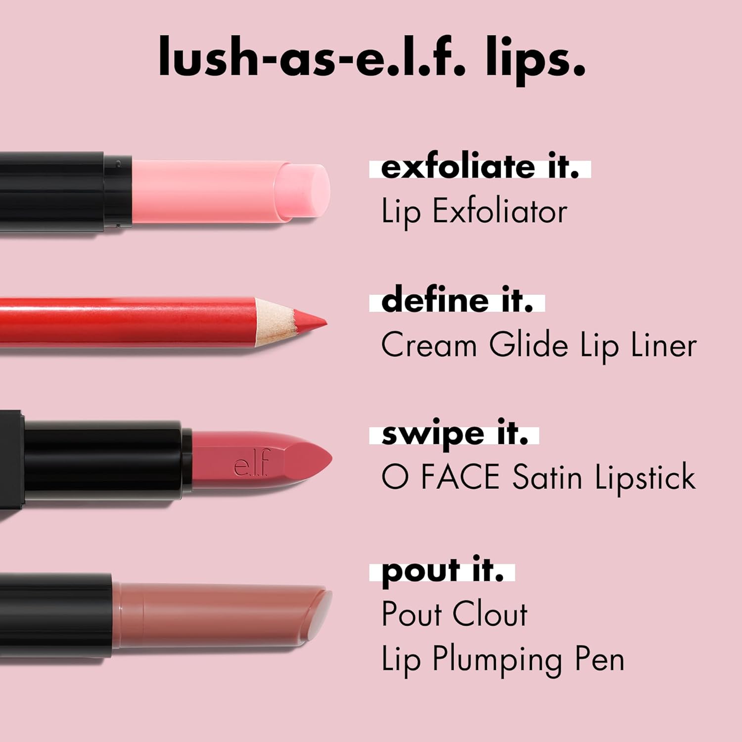e.l.f. Cream Glide Lip Liner, Highly-Pigmented Pencil For Shaping & Sculpting Lips, Semi-Matte Finish, Vegan & Cruelty-Free, Plum & Get It - Image 4
