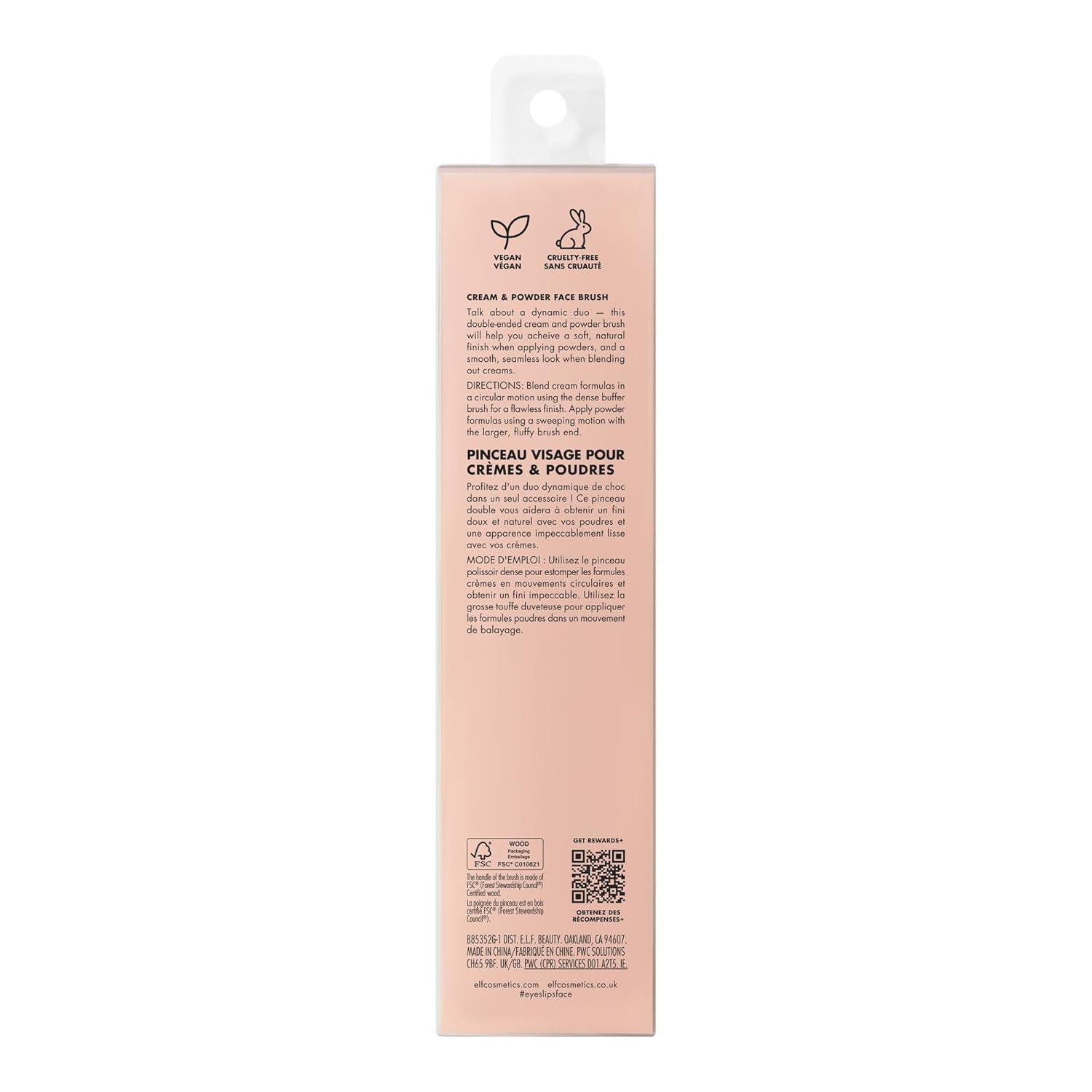 e.l.f. Dual-Ended Cream + Powder Brush, Two-in-One Makeup Brush For Creating A Gorgeous, Airbrushed-looking Complexion, Vegan & Cruelty-free - Image 6
