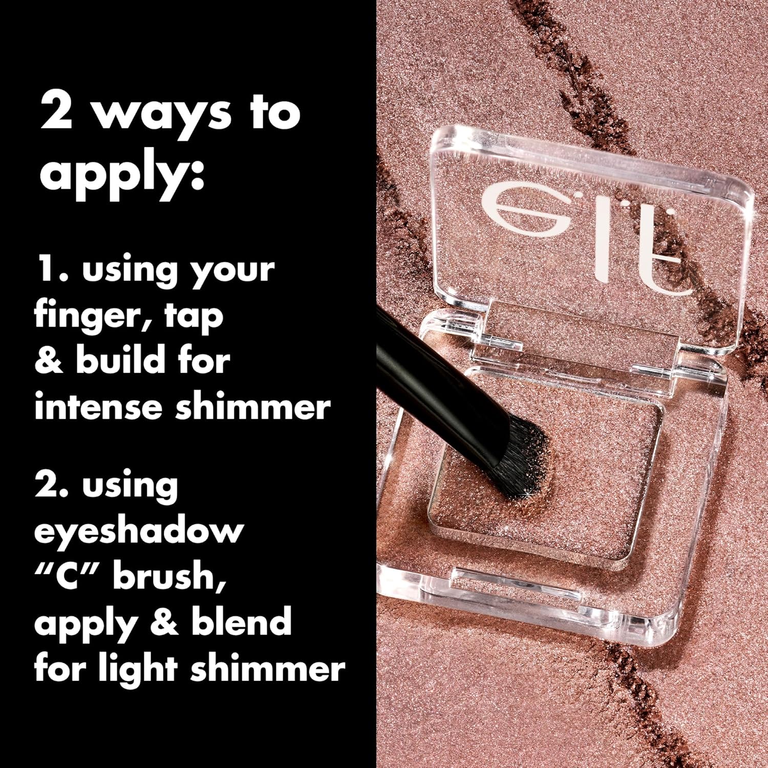 e.l.f. Fine As Fleck Glitter Eyeshadow, Long-Lasting Sheer Eye Makeup With A Shimmer Finish, Soft, Smooth Formula, Vegan & Cruelty-Free, Pop Off Pink - Image 4