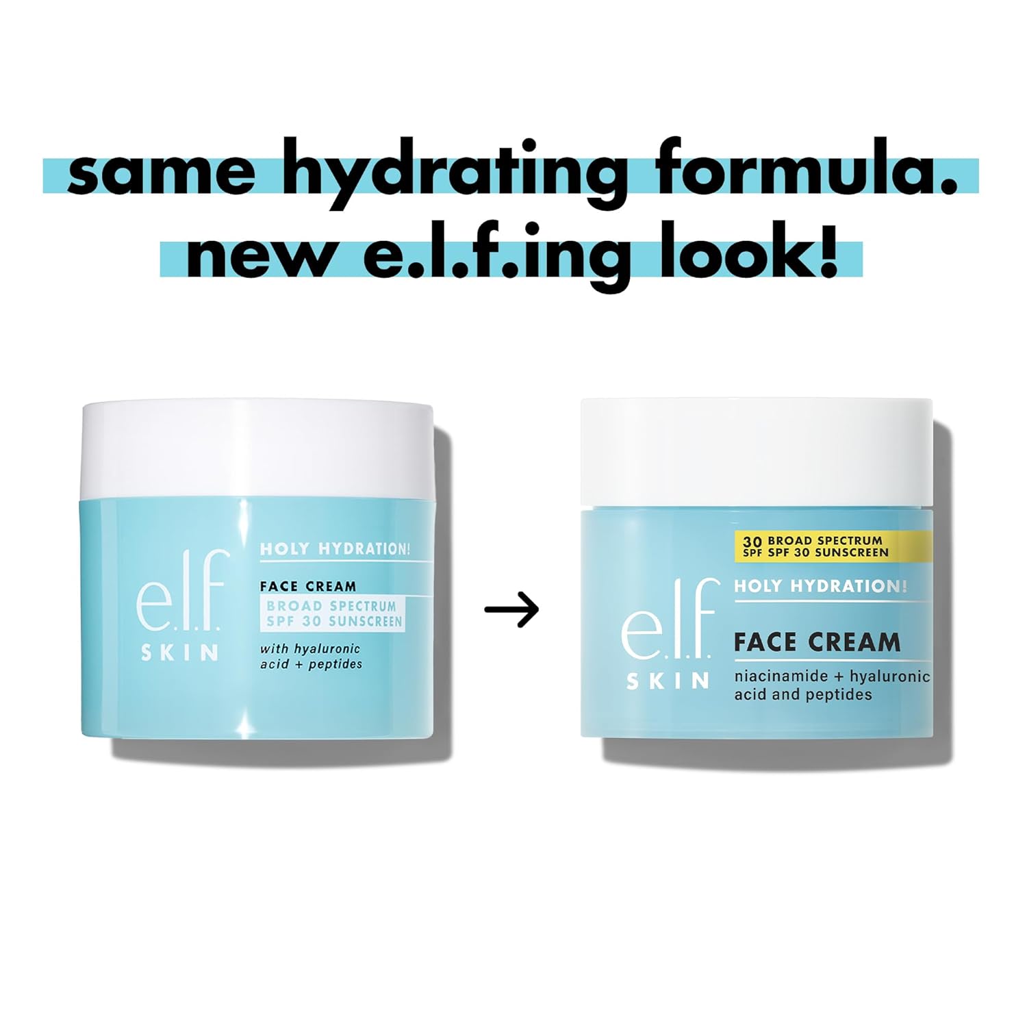 e.l.f. Holy Hydration! Face Cream, Broad Spectrum SPF 30 Sunscreen, Moisturizes & Softens Skin, Quick-Absorbing & Ultra-Hydrating,1.7 Ounce - Image 4
