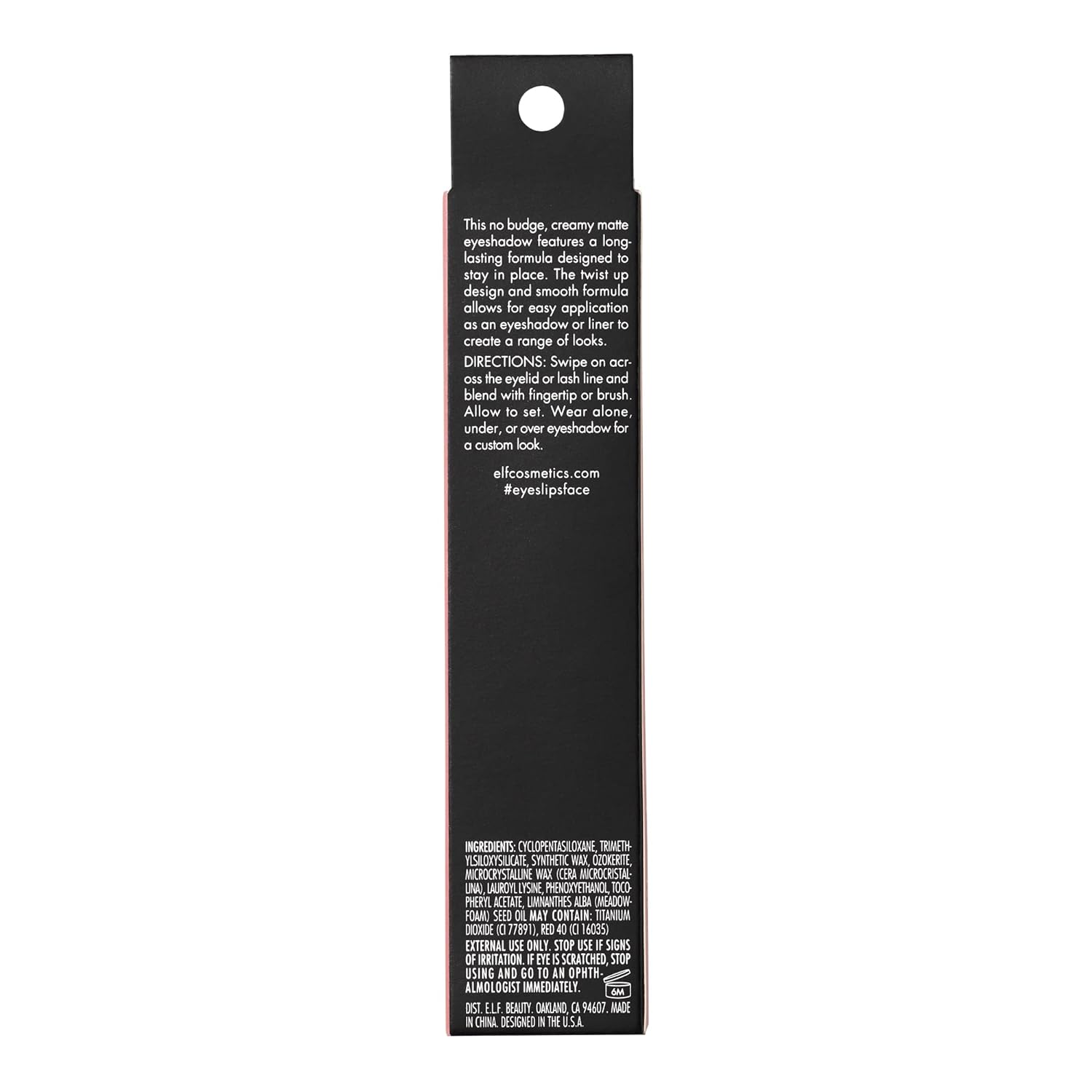 e.l.f. No Budge Matte Shadow Stick, One-Swipe Cream Eyeshadow Stick, Long-Wear & Crease Resistant, Matte Finish, Bombshell - Image 4