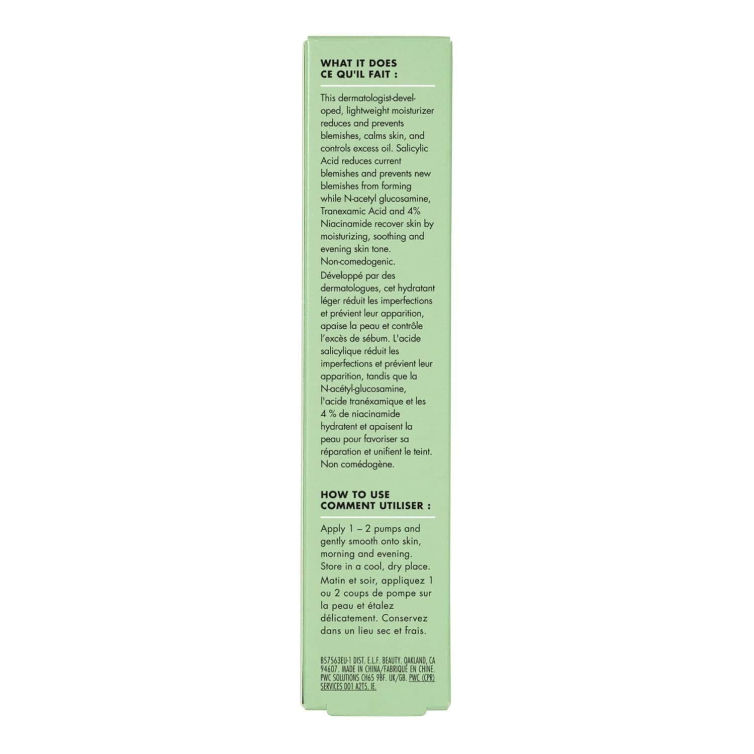 e.l.f. SKIN Blemish Breakthrough Calming Water Cream, Lightweight Blemish-Fighting Face Moisturiser, Prevents New Blemishes & Calms Skin - Image 2