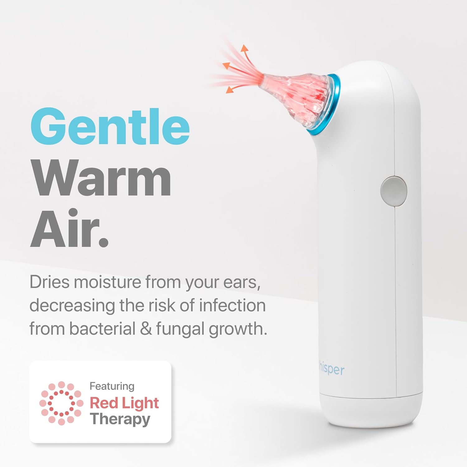 Ear Dryer | USA | Rechargable Ear Water Drying Aid with Red Light Therapy Delivers Gentle Warm Air to The Ear to Combat Annoying Swimmers Ear Infections as an Ear Fluid Remover - Image 3