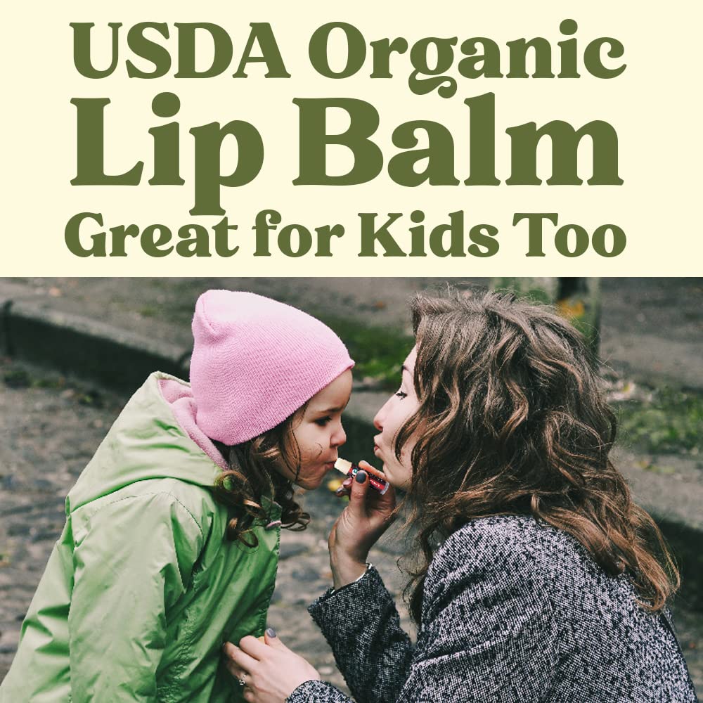Earth's Daughter USDA Organic Lip Balm 6-Pack - Fruit Flavors, Beeswax, Coconut Oil, Vitamin E - Best Lip Repair Chapstick for Dry Cracked Lips - Moisturizing Lip Care - Image 7
