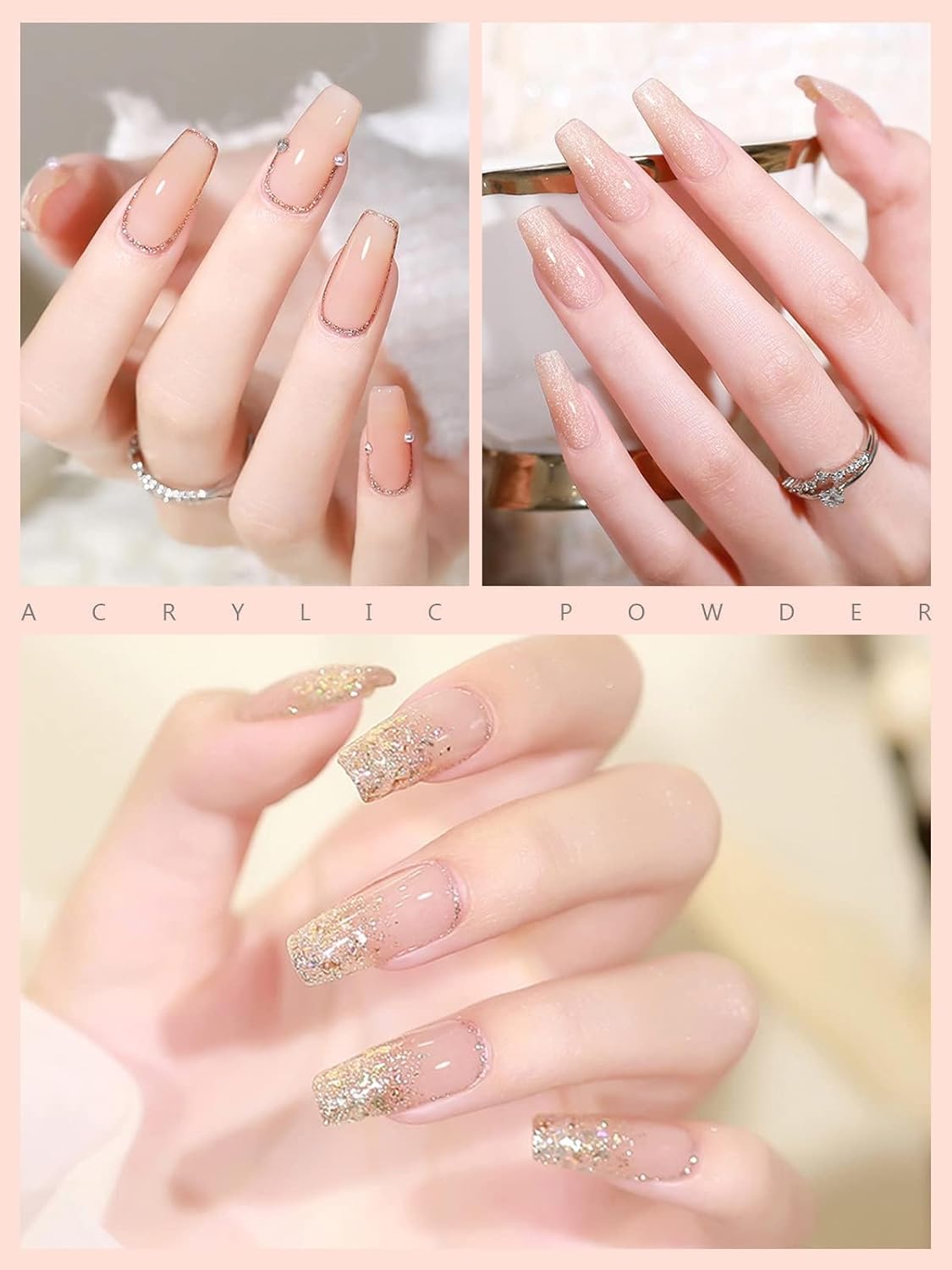 EBANKU Nude Acrylic Powder, 120g/4.23oz Acrylic Powder Large Capacity Professional Acrylic Nail Powder for Nail Acrylic Extension, Nail Carving, Long-Lasting, No Nail Lamp Needed - Image 7