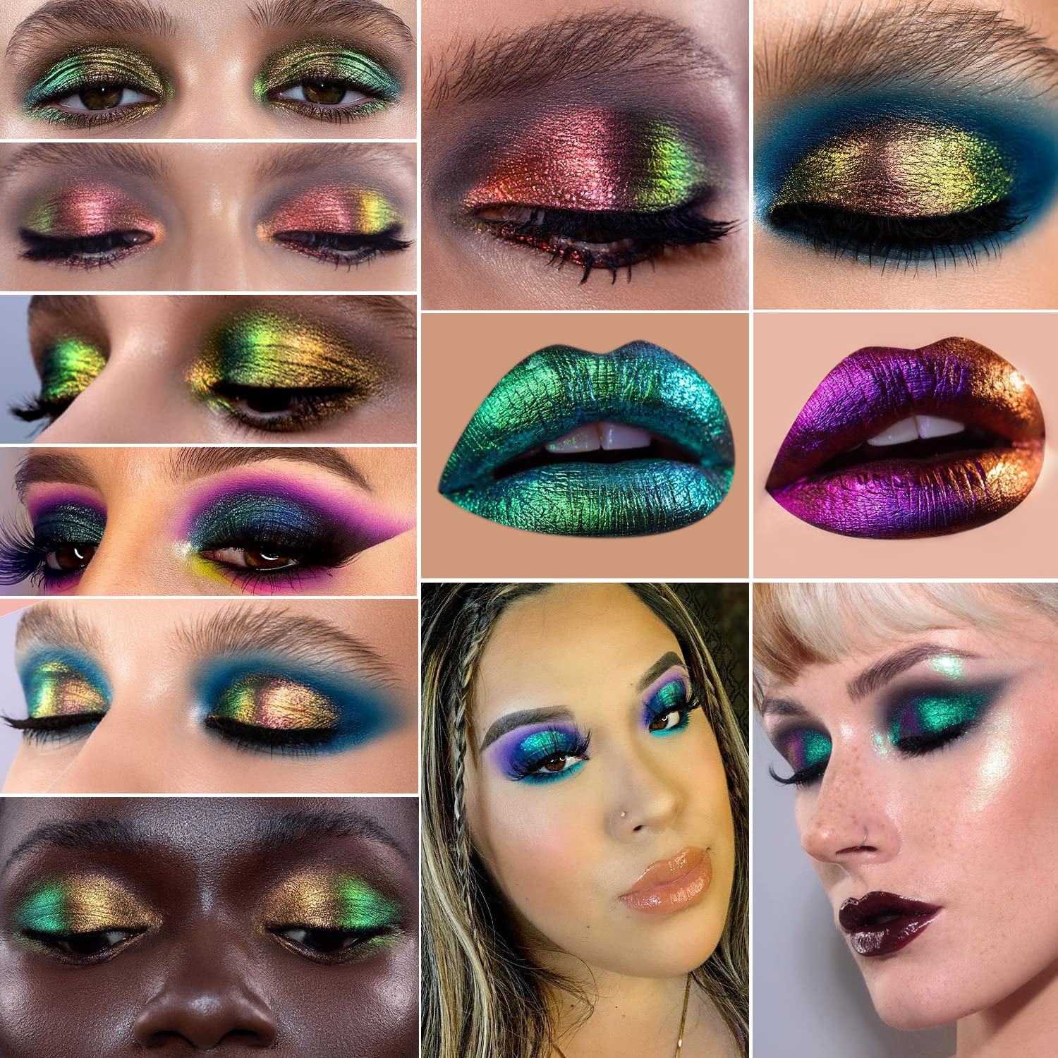 ecofavor Liquid Duochrome Eyeshadow, Chameleon Glitter Liquid Eye Shadow, Metallic Gold Shimmer, Long Lasting High Pigment Waterproof, Quick Drying, Sparkling Shiny Eye Makeup for Beginners #1 - Image 5
