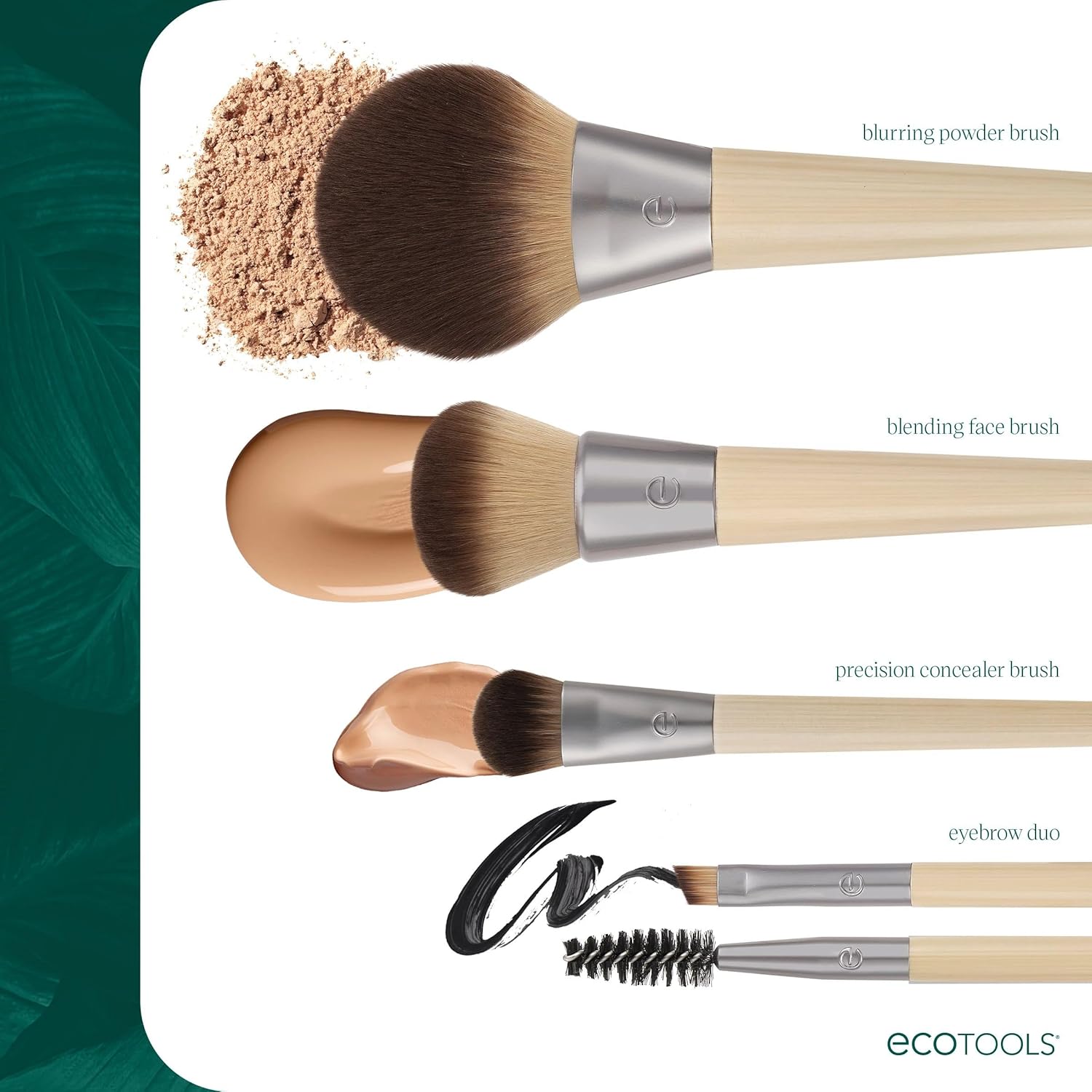 EcoTools Precision Concealer Makeup Brush, For Concealing Under Eyes & Imperfections, Sculpt Skin, Works With Liquid & Cream Makeup, Synthetic Bristles, Cruelty-Free & Vegan, 1 Count - Image 6