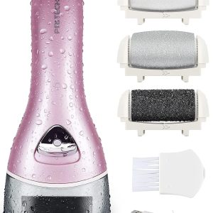Electric Feet Callus Removers Rechargeable,Portable Electronic Foot File Pedicure Tools, Electric Callus Remover Kit,Professional Pedi Feet Care Perfect for Dead,Hard Cracked Dry Skin（Pink）