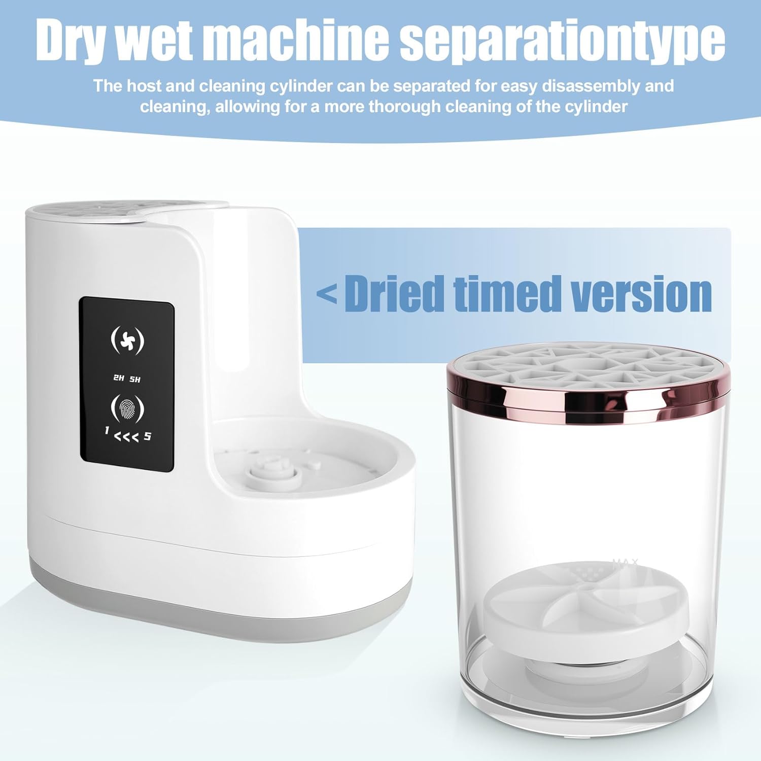 Electric Makeup Brush Cleaner-3 IN 1 Automatic Makeup Brush Cleaner with Makeup Brush Dryer, Multi-Functional Portable USB Deep Cleaning for All Types of Makeup Brushes - Image 5