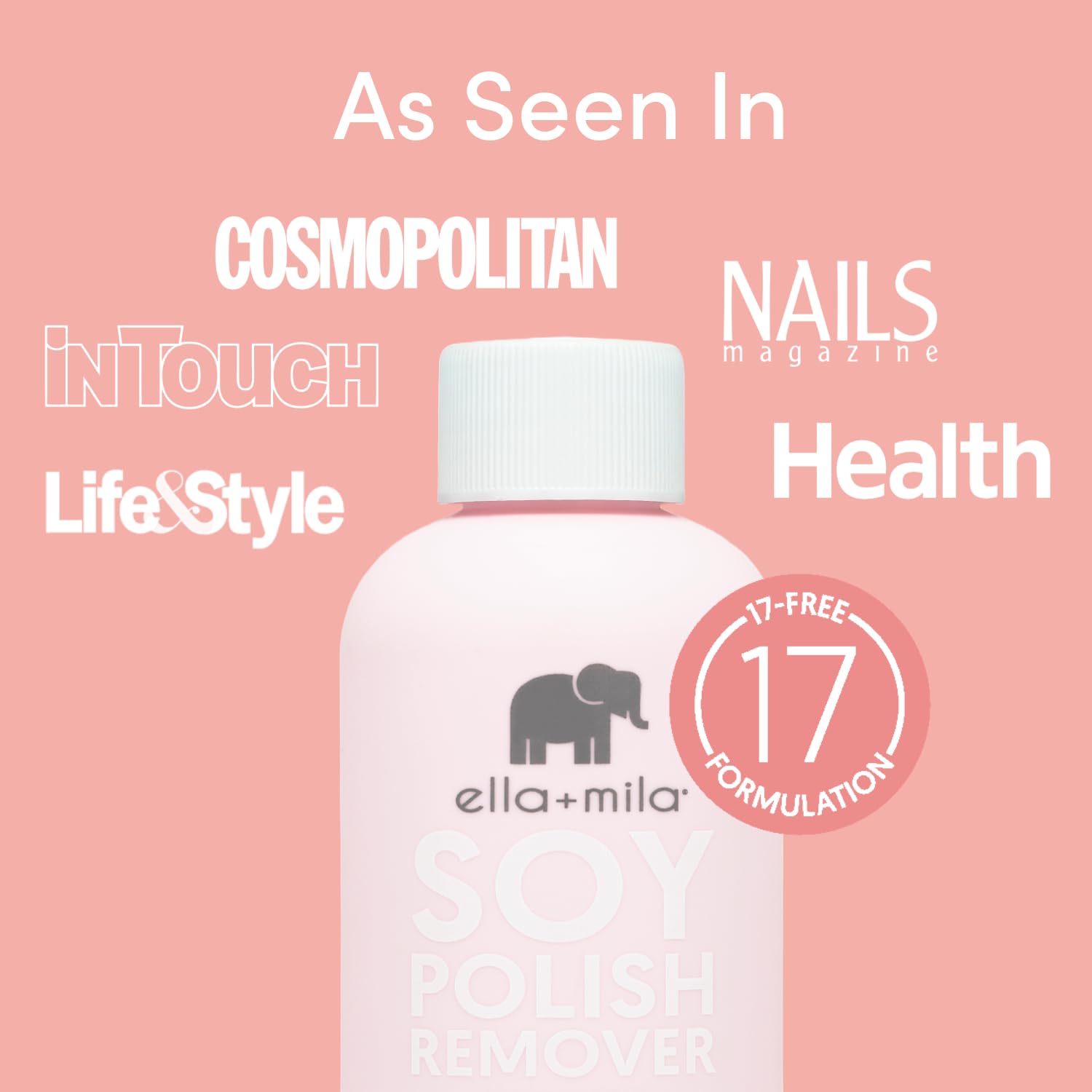 ella+mila Soy Nail Polish Remover Non-Acetone Nail Polish Remover - Non-Toxic Fingernail Polish Remover - Enriched with Lavender Essential Oil & Vitamins A,C & E (4 fl oz) - Image 3