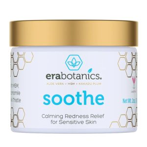Era Organics Cream Redness Relief Moisturizer- Soothing Redness Relief for Face with Manuka Honey, MSM, Chamomile - Calming Moisturizer Made in USA