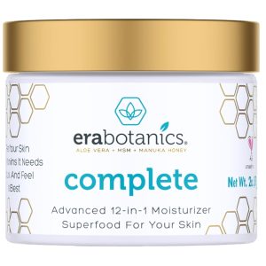 Era Organics Face Moisturizer Cream - Advanced 12-In-1 Rejuvenating Formula With Superfood Complex Manuka Honey, Hyaluronic Acid, Hemp Oil - Anti Aging Wrinkle Defense For Women or Men - 2oz