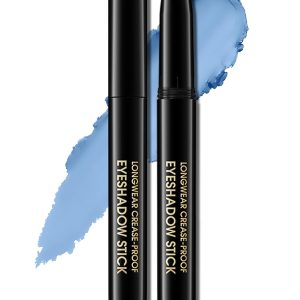Erinde Waterproof Eyeshadow Stick, Cream Eye Shadow Stick, Long-Lasting, Crease-Proof, Cream to Powder Buildable & Blendable Eye Shadow Pencils Crayon, Vegan & Cruelty-Free, 10 Cornflower