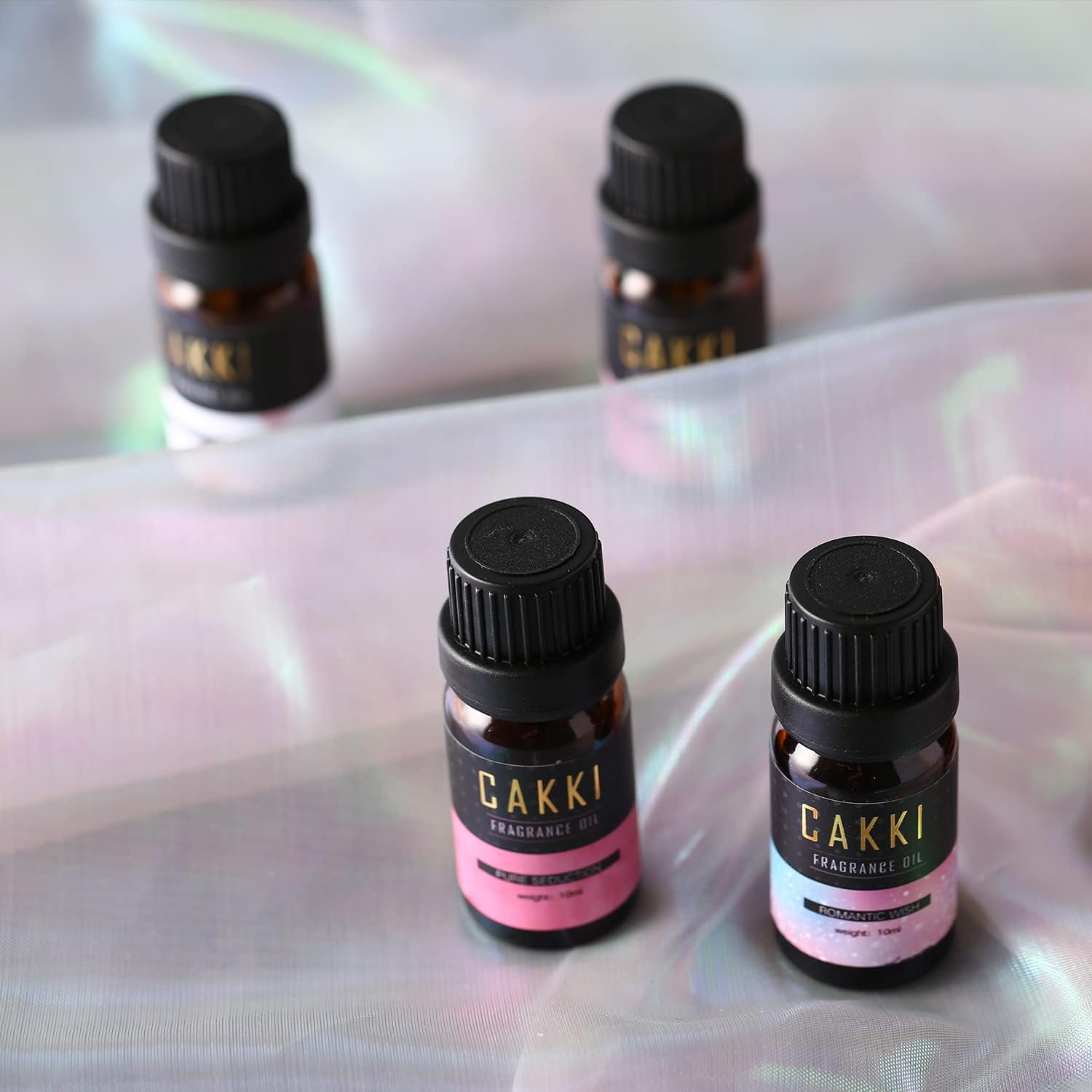 Essential Oils Set for Diffusers for Home, CAKKI Fragrance Oils Gift Set, 6X10ml Pure Aromatherapy Oils,with Pure Seduction, Love Spell,Coconut Passion, Aqua Kiss, for Candles Making - Image 3