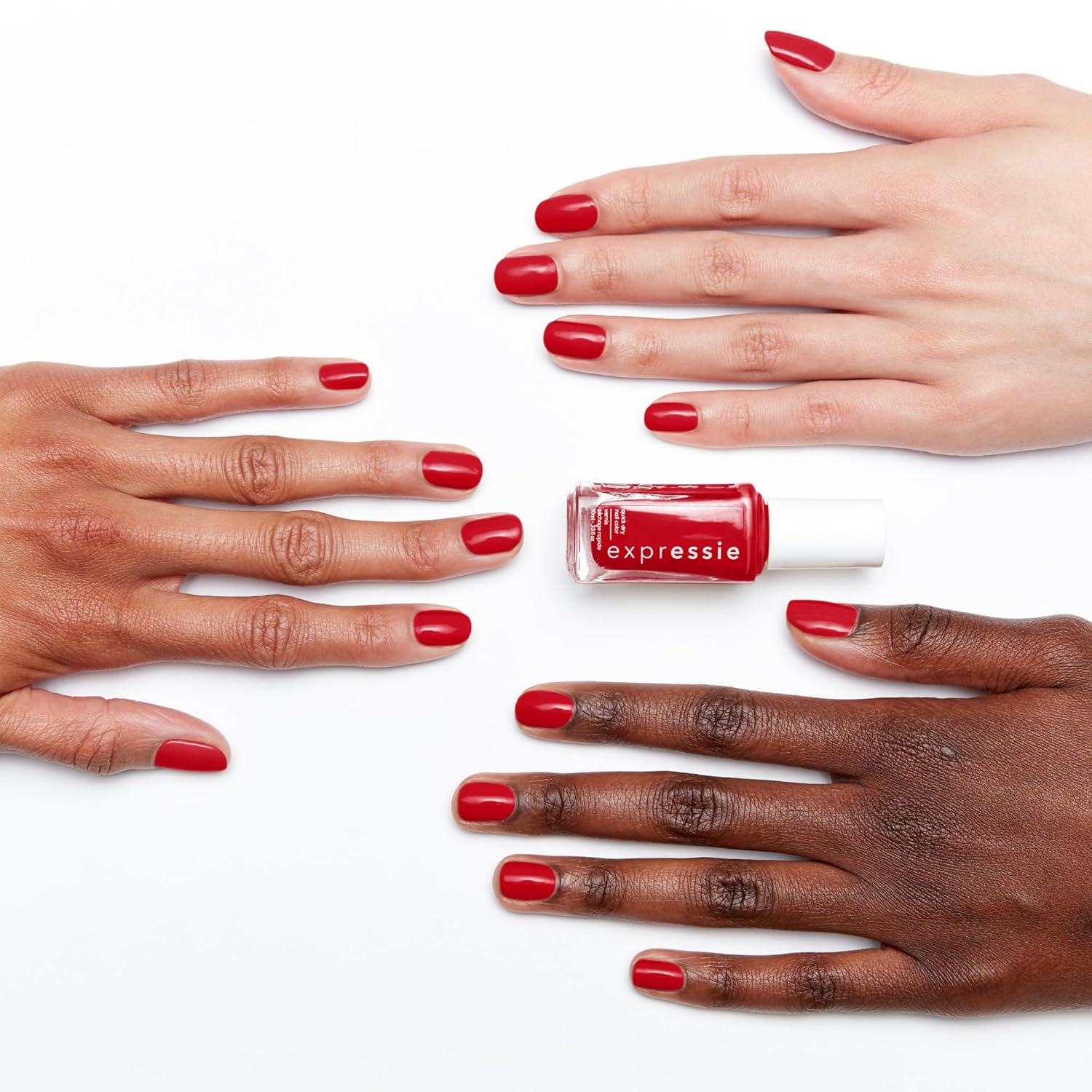 Essie expressie, Quick-Dry Nail Polish, 8-Free Vegan, Blue Toned Red, Seize The Minute, 0.33 fl oz - Image 3