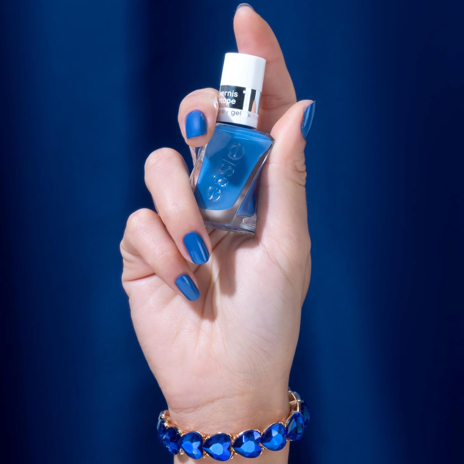 essie gel couture, Long-Lasting Nail Polish, Vegan, Be Dazzled, Blue, Statement Peace, 0.46 fl oz - Image 4