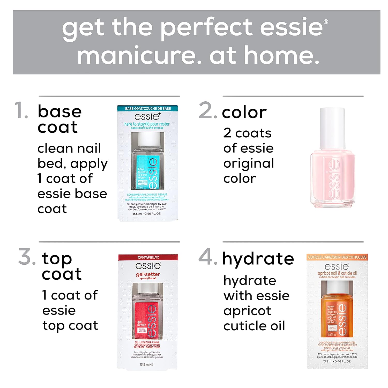 essie Nail Polish, Salon-Quality Midtone Coral Nail Polish, Vegan, Check In To Check Out, 0.46 fl oz - Image 9