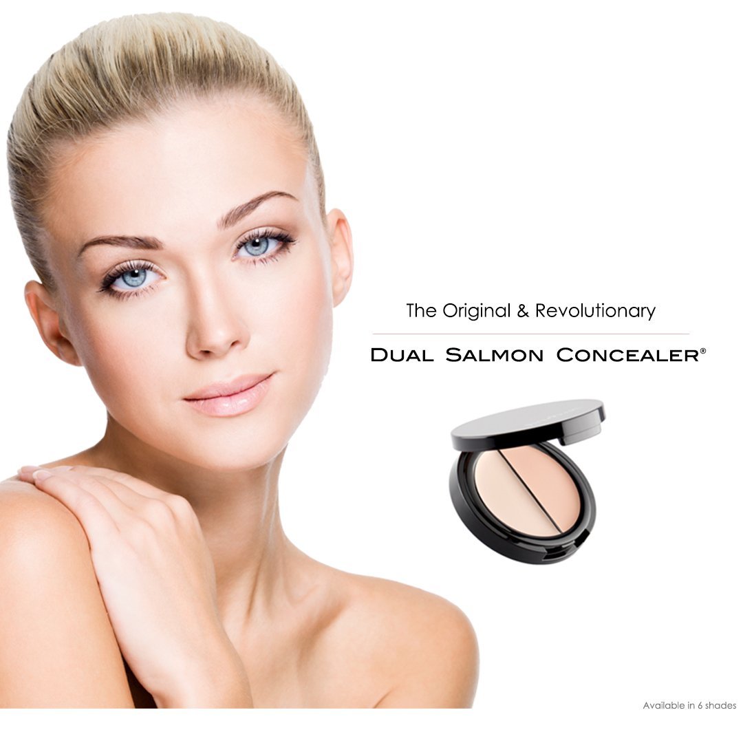 EVE PEARL Dual Salmon Concealer Full Coverage Under Eye Concealer Smooth Skin Treatment Brighten Makeup Hydrate Skincare (Light) - Image 2